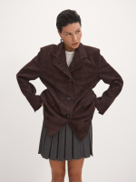 Жакет оверсайз из натуральной кожи