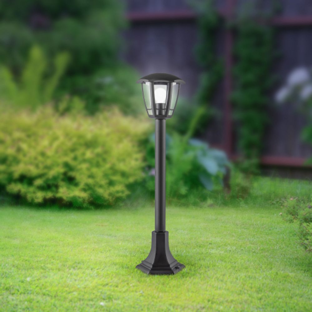 Садово-парковый светильник ЭРА НТУ 07-40-004 Валенсия 3 черный 6 гранный напольный IP44 Е27 max 60Вт