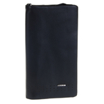 Стильный мужской кожаный чёрный клатч портмоне с ремешком для запястья GALIB 7M053F