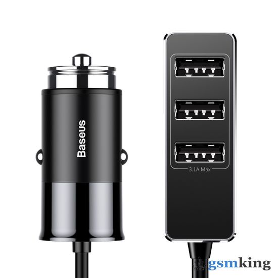 Baseus Enjoy Together Four Interfaces Output Patulous Car Charger 5.5A Black CCTON-01