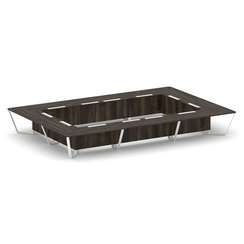 Steel Meet Стол переговорный прямоугольный KDK-PR.B.SP-26K2 Дуб Мали/Металл Белый 6000*4000*750