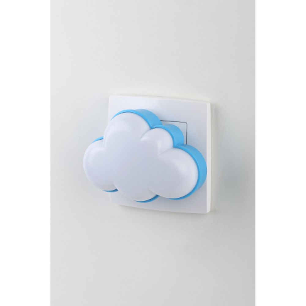 Ночник - светильник светодиодный ЭРА NN-605-LS-W в розетку с датчиком освещенности белый