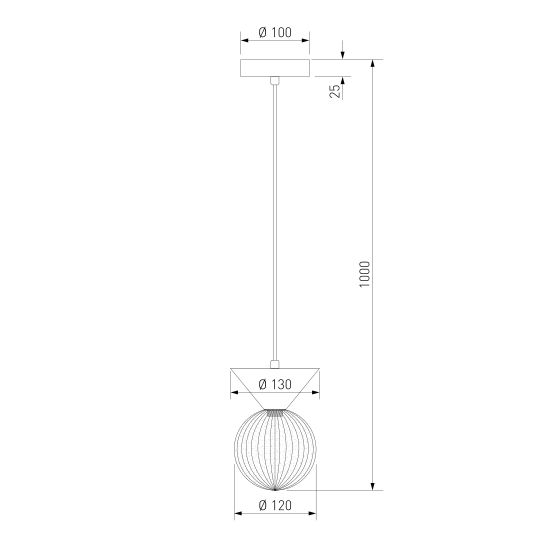 302004 / подвесной светильник / латунь