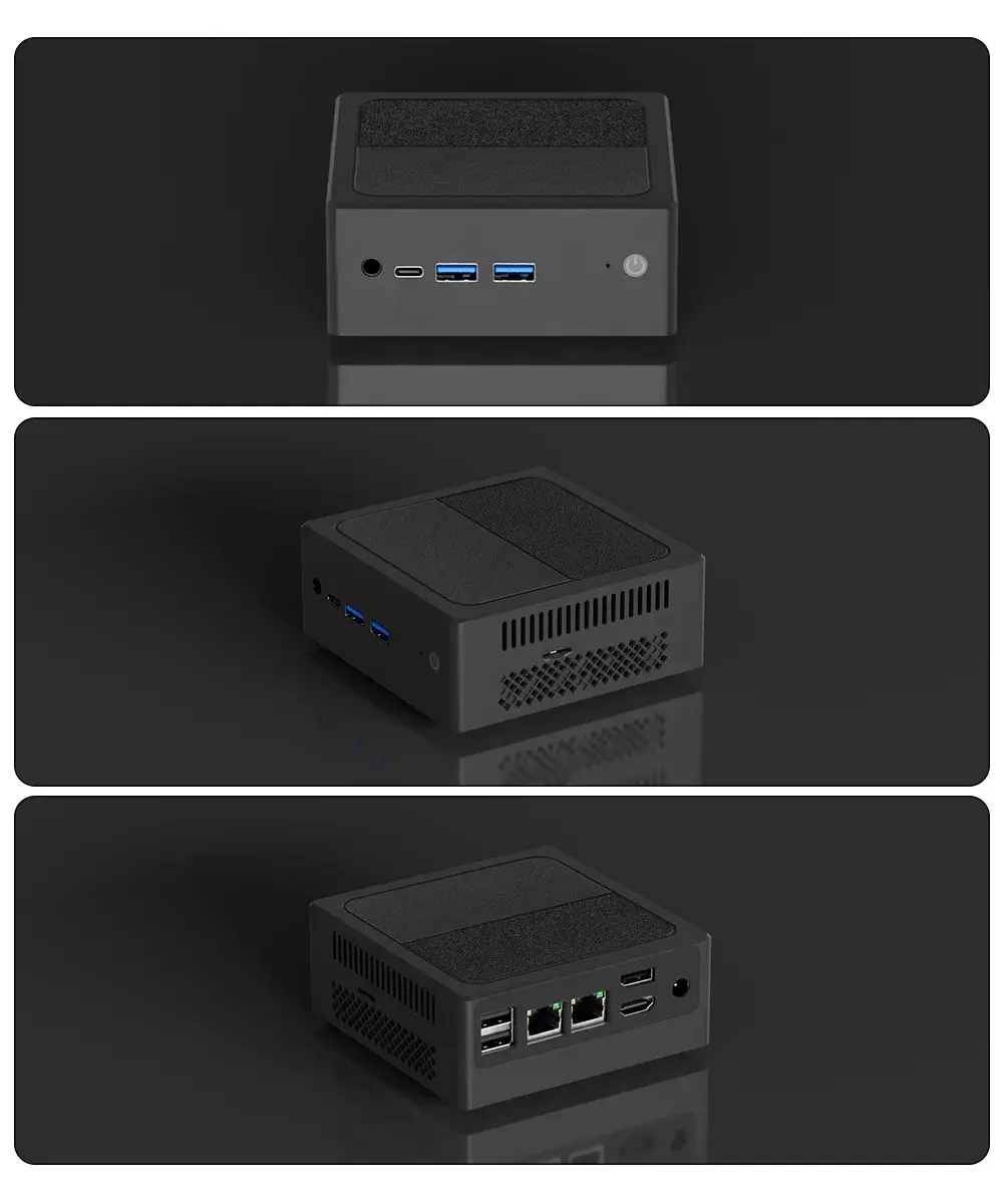 Мини-ПК TexHoo Intel N100 двухдиапазонный WiFi5 BT4.2 HDMI DP, 2хLAN, 8G DDR4 512G NVMe