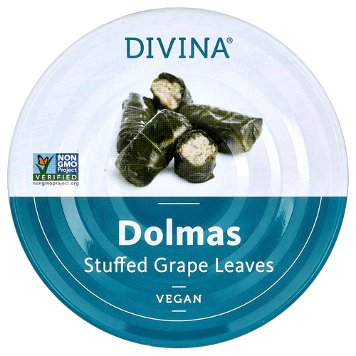 Divina, Dolmas, фаршированные виноградные листья, 200 г (7 унций)