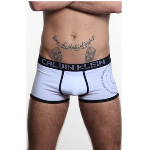 Мужские трусы боксеры белые Calvin Klein White Pixel Boxer