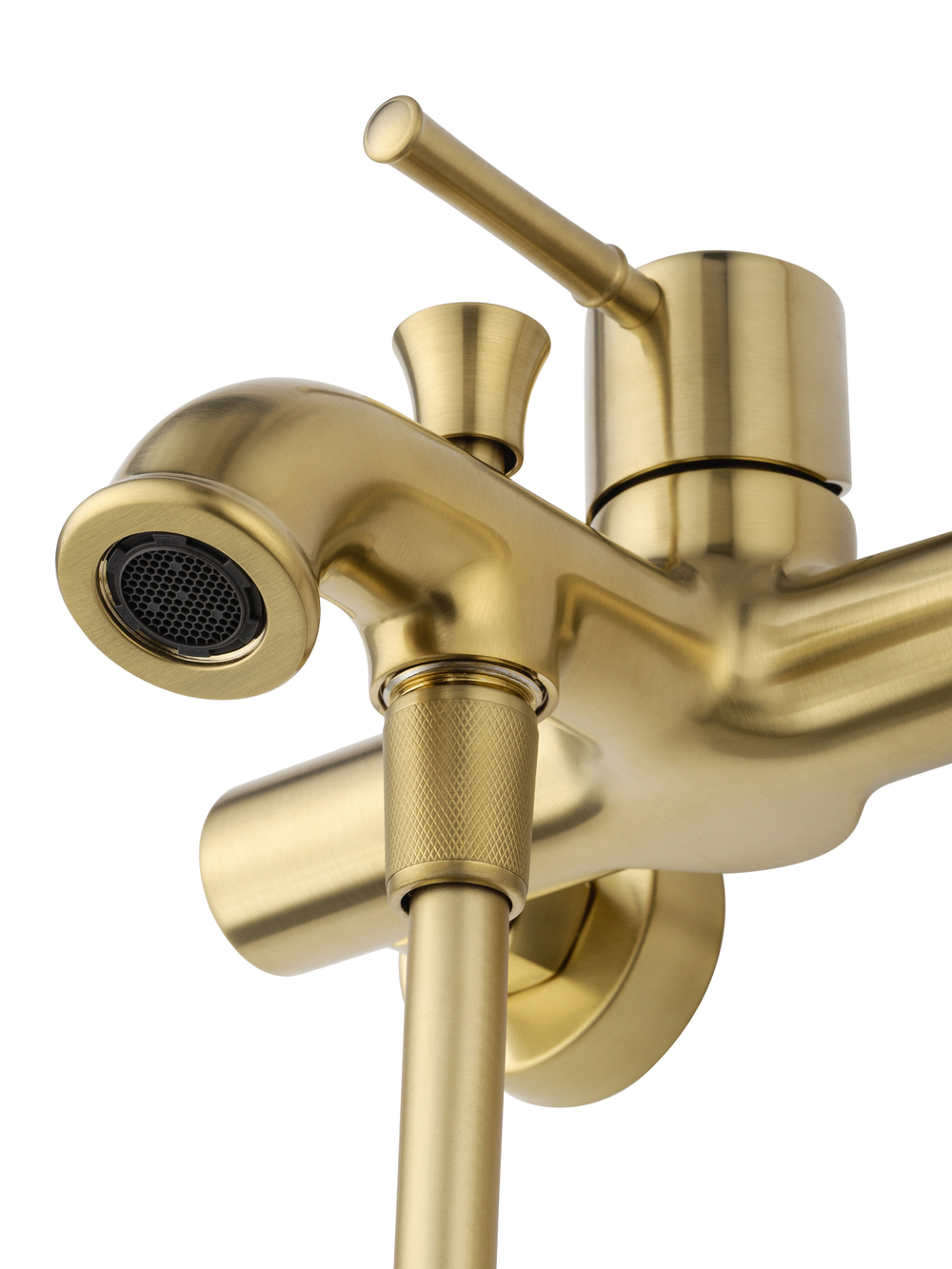 Смеситель для ванны с душем WONZON & WOGHAND TOR, Брашированное золото (WW-88037073-BG)