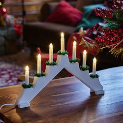 ULD-L7101-007-SWA WARM WHITE IP20 WHITE BRIDGE Фигура светодиодная Новогодняя горка. 39.5х30.5см. 7 светодиодов. Теплый белый свет. Корпус белый. Материал пластик. TM Uniel