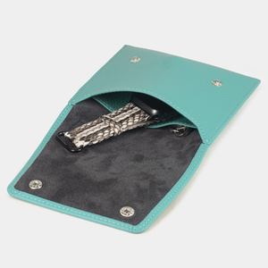 Кофр для украшений Grand из кожи теленка, цвета тиффани