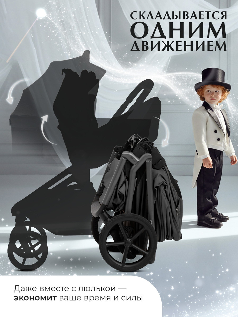 Коляска 3 в 1 Sweet Baby SBL Orso New + автокресло Premier Black New Dark Grey