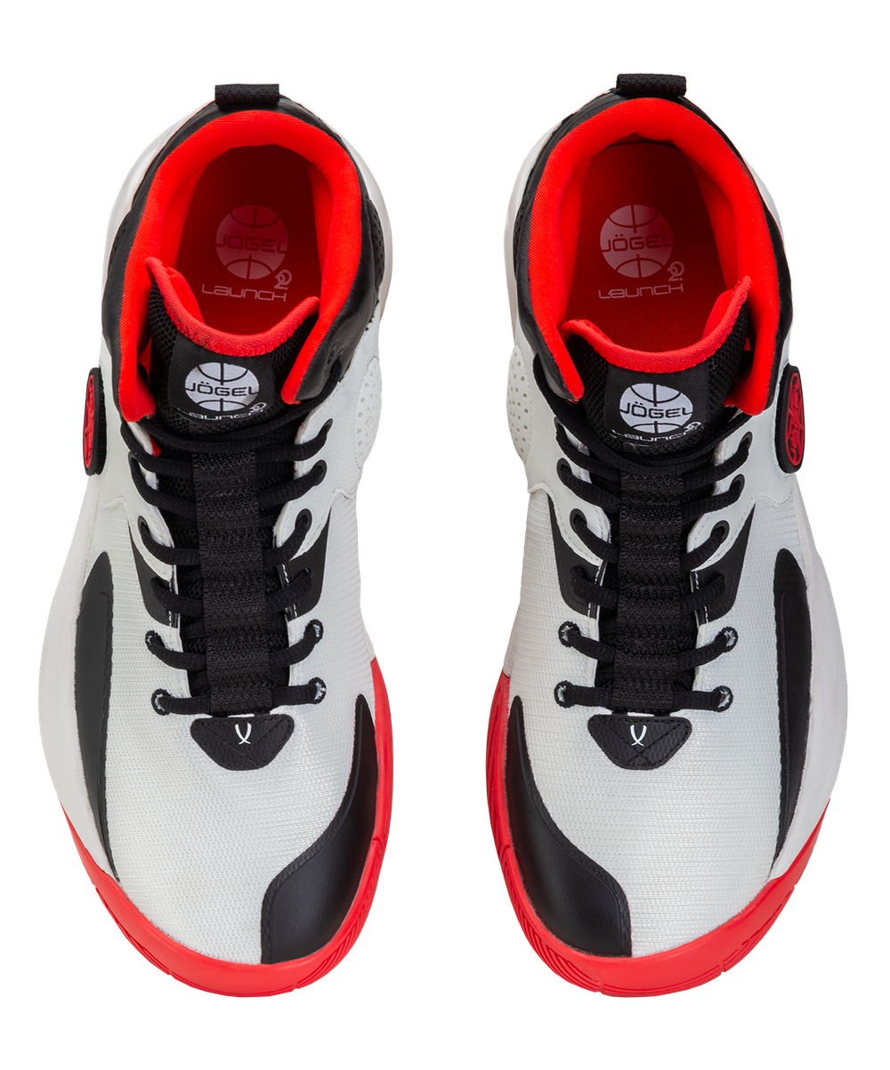 Кроссовки баскетбольные Launch MID, White/black/red