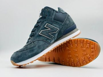 Кроссовки New Balance 574 High "Dark Blue" с мехом