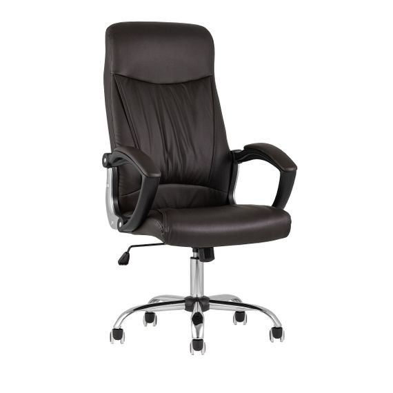 Кресло руководителя TopChairs Tower коричневое D-418 brown