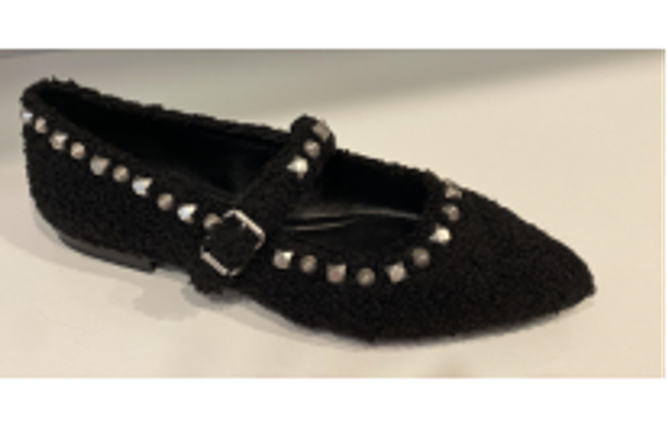 BEATNIK FUR FW24-M-139407-001 black-24Z Женские балетки