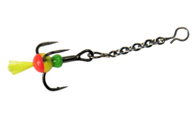 Тройник-капля ECOPRO желтый хвост+цепочка №14 (упк. 7 шт.)