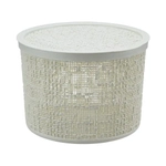 Коробка БЯЗЬ с крышкой D22см 4,5л белый ротанг