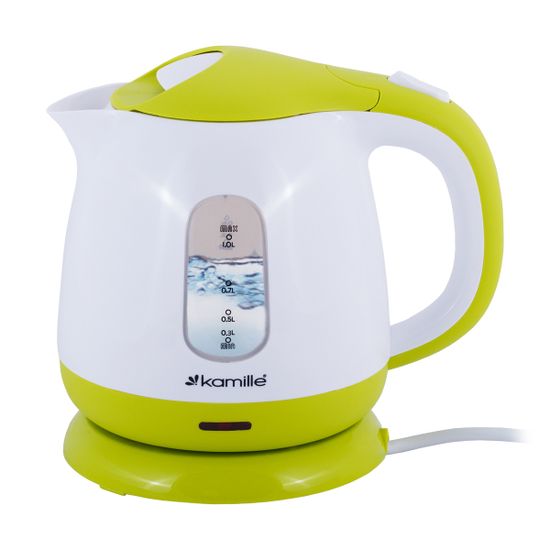 Чайник электрический 1 л. Kamille KM-1719A (белый с салатовым)