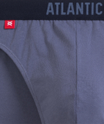 Мужские трусы слипы спорт Atlantic, набор 5 шт., хлопок, светло-зеленые + темно-синие + светло-голубые + индиго + темно-голубые, 5SMP-004