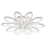 Потолочный светодиодный светильник 190Вт, 13000Лм, 3000-6000К, Ra>80,  плавная регулировка мощности, изменение цветовой температуры, ночник,  металл/акрил, белый