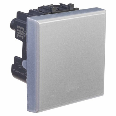 Кнопка одноклавишная модульная, "Avanti", "Закаленная сталь", 2 модуля