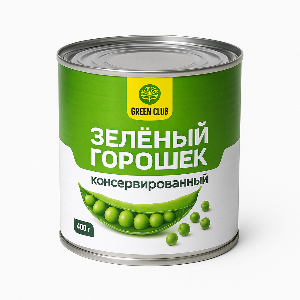 Горошек зеленый Green Club 400 гр