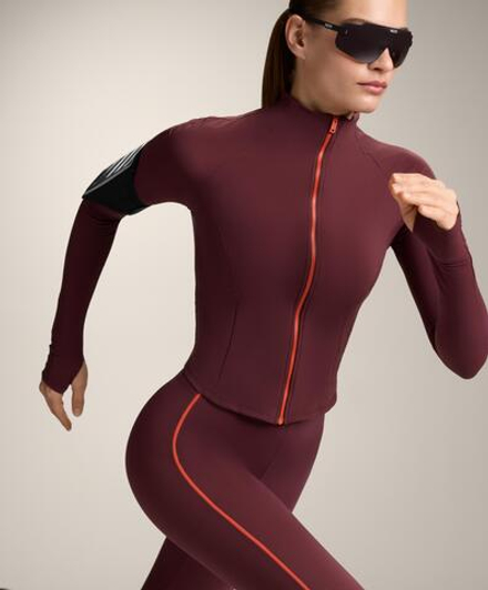 Oysho Легкая и теплая высокотехнологичная куртка, гранатовый