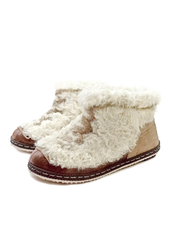 Ботильоны меховые "Крем-сода"