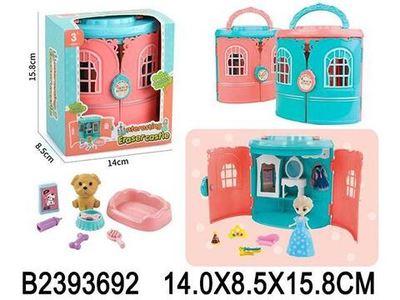 Дом для куклы с фигуркой и мебелью, коробка 6600-15