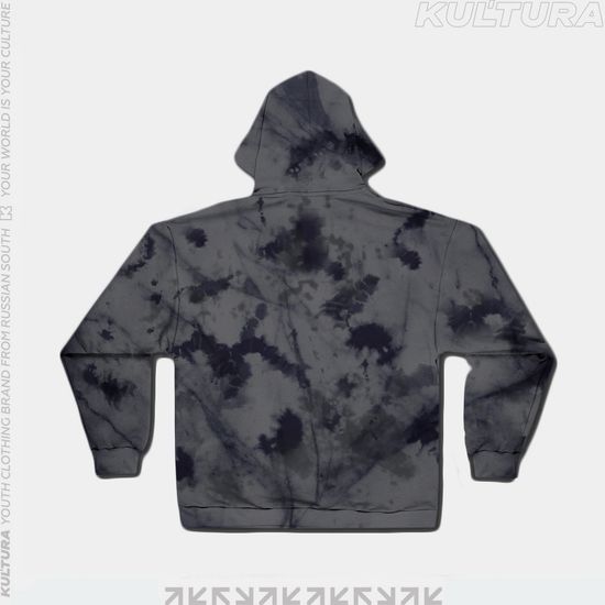 Худи КУЛЬТУРА oversize basic тай дай(тёмно-серый)