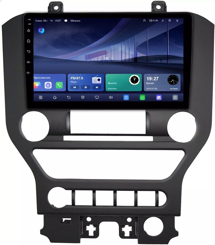 Магнитола для Ford Mustang 6 2014-2022 S550 - Kuberg QLed, Android 14, TS105, Быстрейшая, CarPlay, SIM-слот