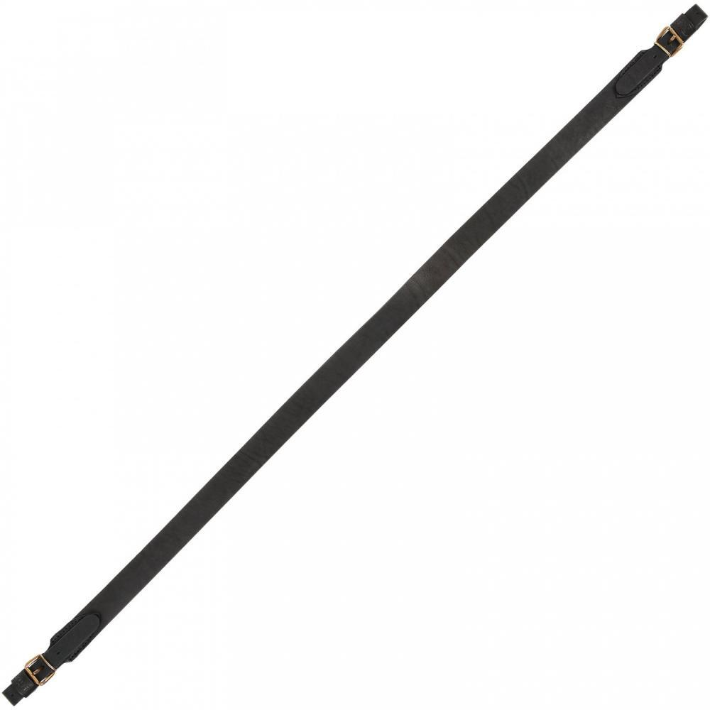 Ремень ружейный прямой 35 мм, с пряжкой, черный (93-100 см)