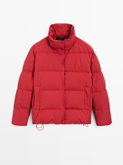 Massimo Dutti Пуховик оверсайз, красный