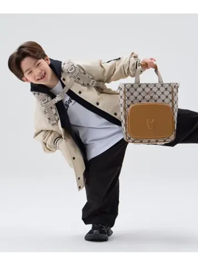 Рюкзак Lifework Ladok, для щколы, черный, с принтом логотипом