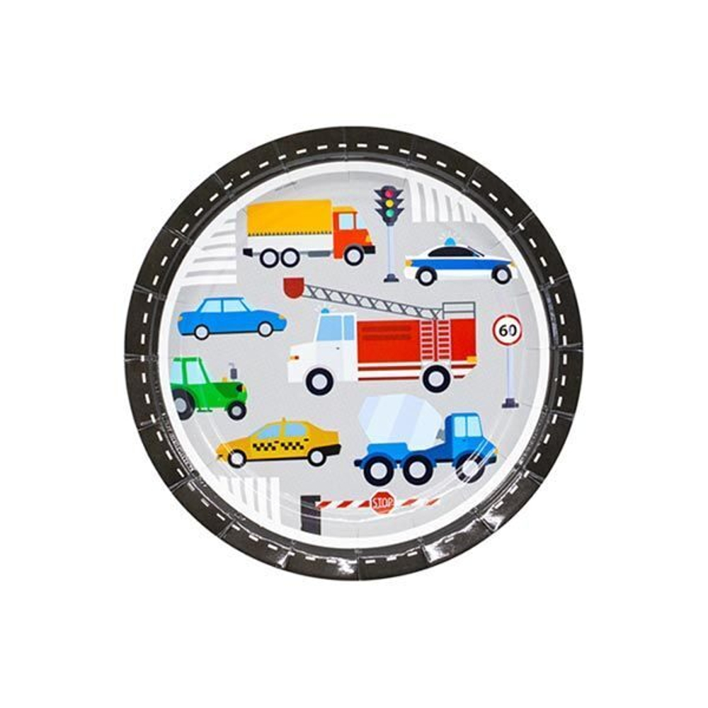 Тарелки малые Машинки, 6 шт, 17 см