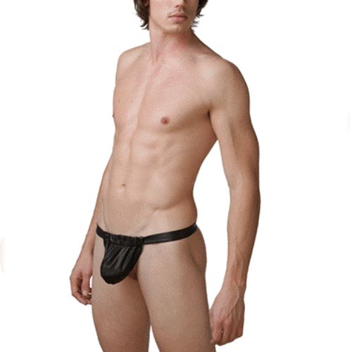 Мужские джоки под кожу без резинок N2N Leather Pouch Jockstrap