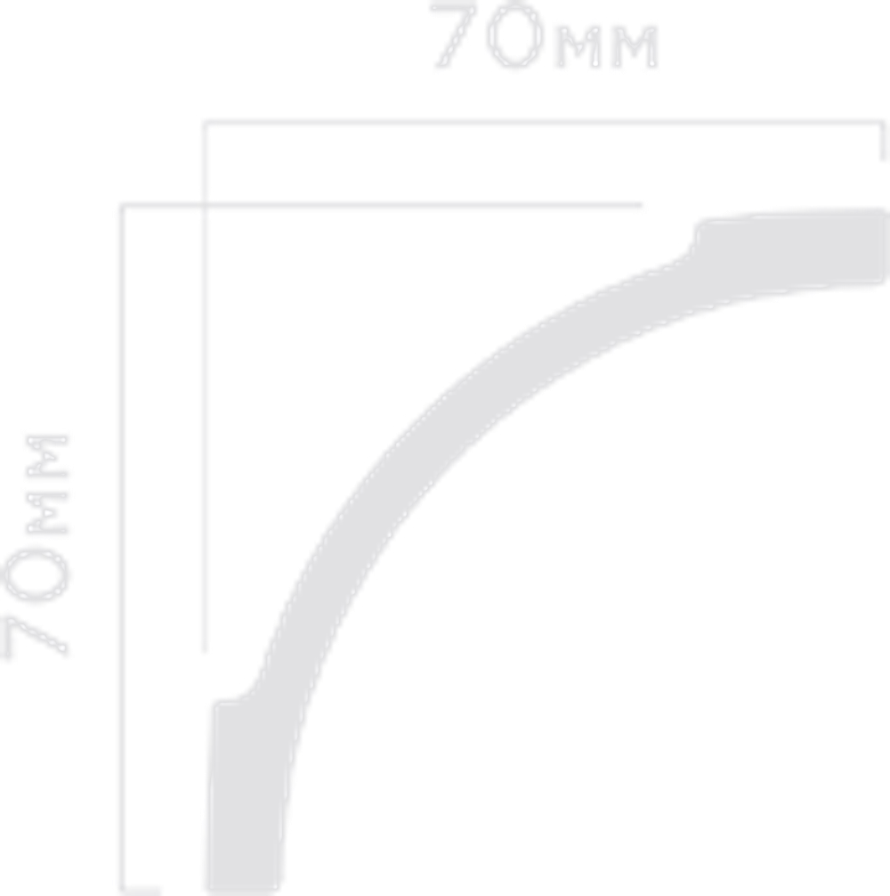 Карниз HiWood, 70x70 мм