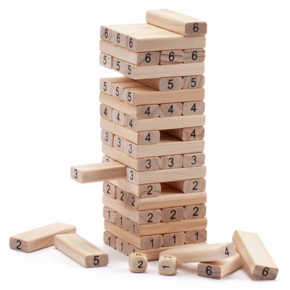 Jenga Stacko Stacking Games Tower 54pcs
