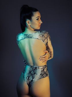 Боди Murr, сетка с принтом "Змея"