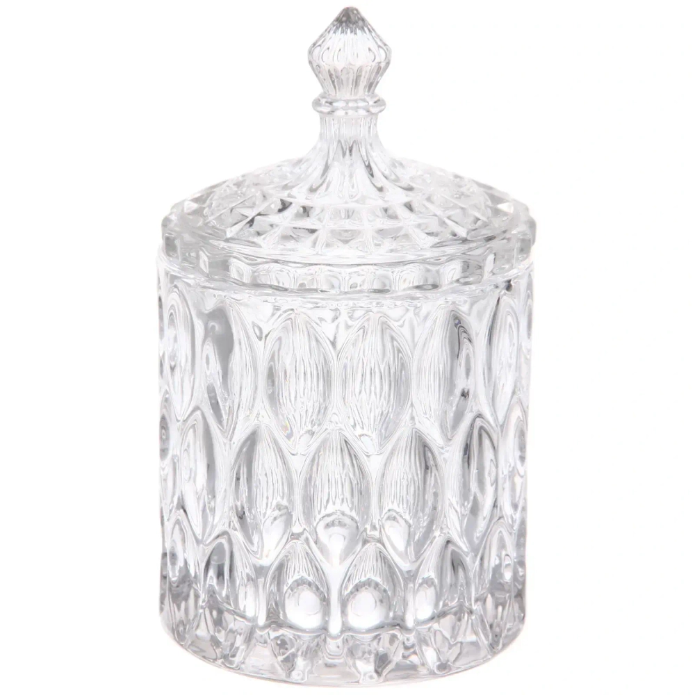 Сахарница стеклянная 350мл «Сладкая мечта» перо павлина