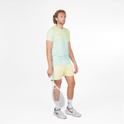 Мужское теннисное поло BIDI BADU Tafari Tech T-Shirt Men - Green, Yellow