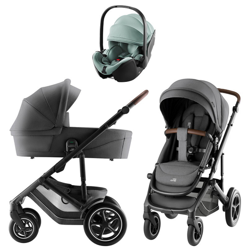 Коляска 3 в 1 Britax Roemer Smile 5Z Style и автокресло Baby-Safe Pro Jade Green Mineral Grey