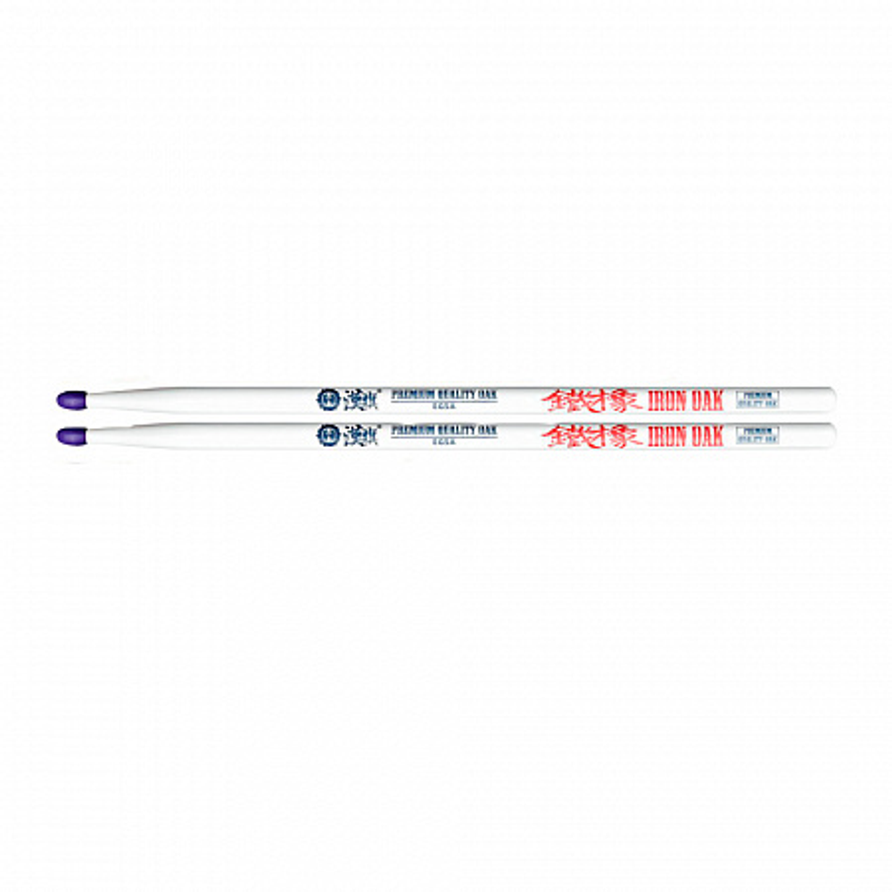 HUN Iron Oak White 5AN барабанные палочки, дуб, нейлоновый наконечник, цвет белый. Длина 406 мм. Диаметр 14.3 мм.