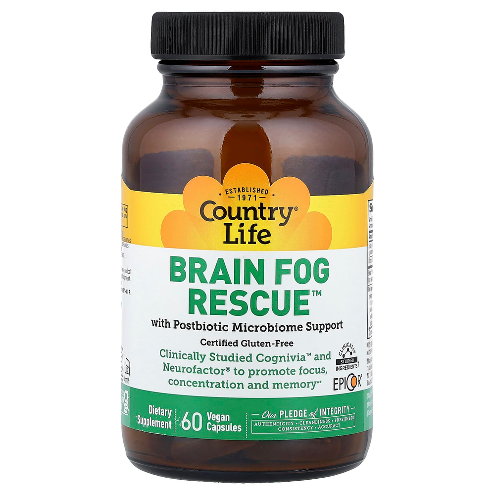 Country Life, Brain Fog Rescue™, 60 веганских капсул