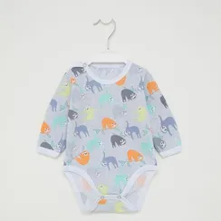 Боди детское, цвет серый/ленивцы, рост 62 см
