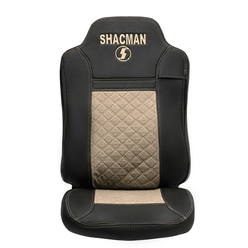 Чехлы Shacman X-6000 (экокожа, черный, бежевая вставка)