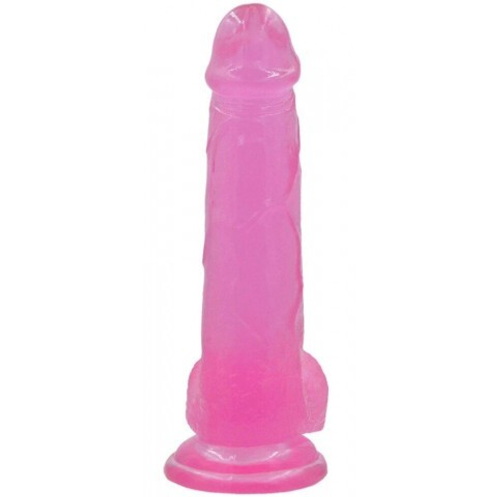 Фаллоимитатор Lovetoy Crystal Dildo Large (20×4,1 см) розовый