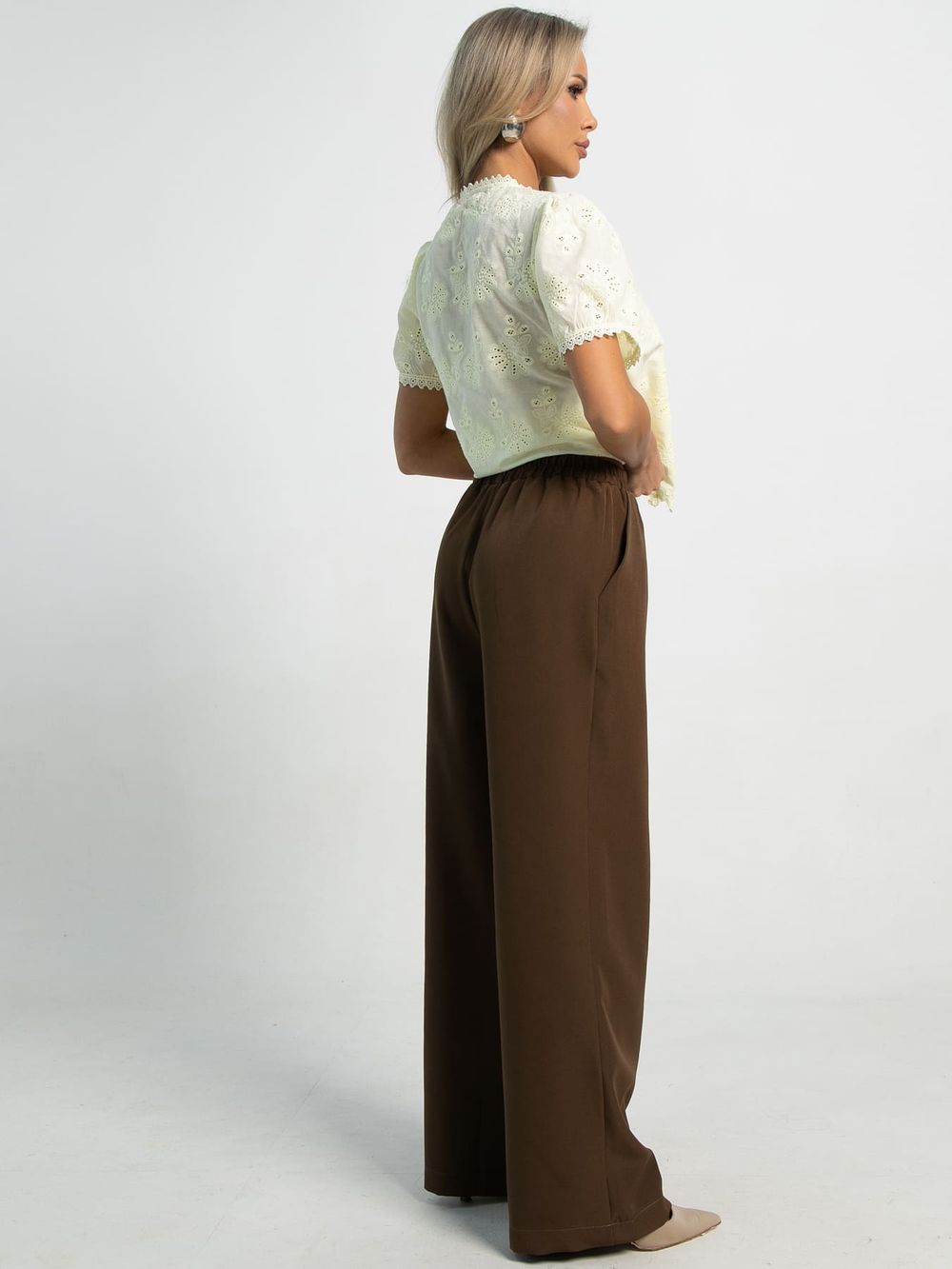 Брюки на резинке Бинори (коричневые) Б15595-30М LT Collection