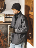 Легкая мужская куртка-пуховик с классическим воротником из белого утиного пуха 90%