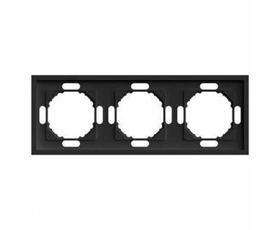 Рамка 3-местная с покрытием Soft Touch, серия Эмили !!3 штуки !!, PFR00-5003-05, черный уголь, STEKKER 49860