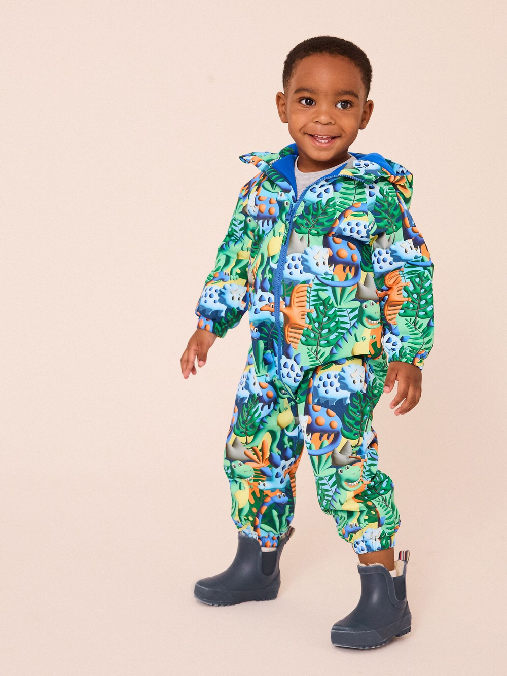 Комбинезон непромокаемый с капюшоном для мальчика Next 620-153, Зеленый